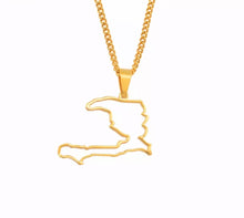 Load image into Gallery viewer, Ayiti Outline Necklace
