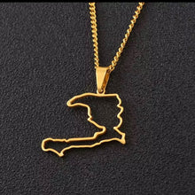 Load image into Gallery viewer, Ayiti Outline Necklace
